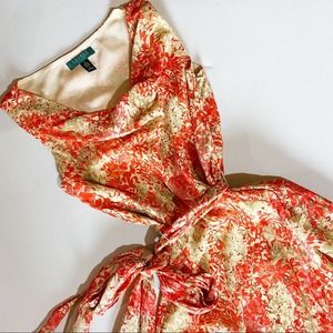 Ralph Lauren | Floral Sleeveless Cowl Neck Dress